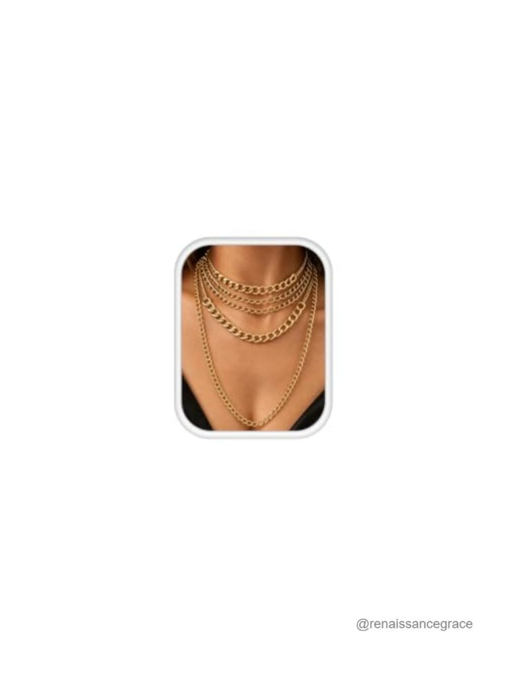 Layered Necklaces for Women Cross Pearl Chunky Stacked Necklace